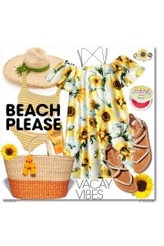 Beach Sunflower octobermaze_Polyvore - Моя внешность - 