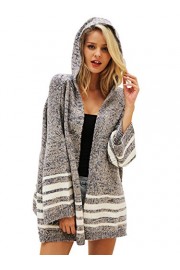 BerryGo Women's Flare Sleeve Knitted Hooded Cardigan Sweater - Il mio sguardo - $50.99  ~ 43.79€