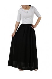 BeryLove Women's Pleated Summer Long Chiffon Skirt Beach Maxi Skirt - O meu olhar - $29.00  ~ 24.91€