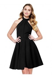 Berydress Women's Sleeveless Halter Neck A-Line Casual Party Dress - Mój wygląd - $42.90  ~ 36.85€