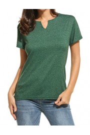 Beyove Women's Cotton Stretchy Top Casual V Neck Solid Color Fashion T Shirt - Moj look - $13.99  ~ 12.02€