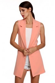 Beyove Women's Sleeveless Oversized Open Longline Duster Blazer Jacket Coat - Moj look - $24.99  ~ 21.46€