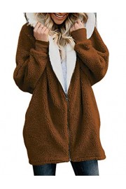 Bifast Women Fashion Casual Solid Front Zip Hooded Coat Cardigans Outwear Down - Моя внешность - $62.99  ~ 54.10€