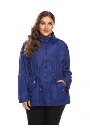 Bifast Women Plus Size Lightweight Raincoat Travel Hoodie Rain Jacket Windproof Hiking Portable Waterproof Coat 16W-22W - Moj look - $19.99  ~ 17.17€