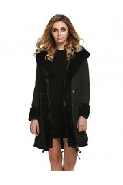 Bifast Women Winter Warm Faux Fur Coat Outdoor Hooded Outwear Tops Cloak Parka Long Jacket S-XXL - My look - $59.99 