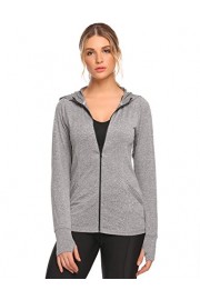 Bifast Women's Lightweight Active Performance Full-Zip Stretchy Jackets With Thumb Holes Running Yoga Sports Tops S-XXL - My look - $15.99 