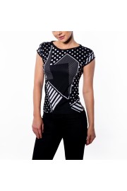 Black And White Polka Dots Geo Print Tee - My photos - $46.00  ~ £34.96