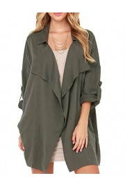Blooming Jelly Women's Casual Long Sleeve Drape Open Front Waterfall Jacket Coat with Welted Pockets - My look - $30.99 