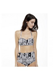 Blooming Jelly Women's Two Piece Halter High Waisted Cutout Swimsuit Bikini Set - Moj look - $18.99  ~ 16.31€