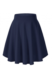 Blue High Wasted Skirt - Mi look - 
