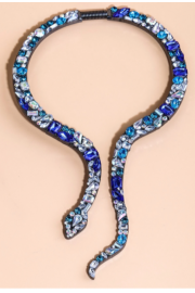 Blue Snake Necklace - My look - 