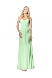 Bridesmay Long Chiffon Bridesmaid Dress Ruched Prom Dress Evening Gown Party Dress - Moj look - $179.99  ~ 154.59€