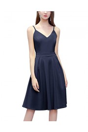 Bridesmay Women's Sexy V Neck Adjustable Spaghetti Straps Cocktail Dress with Pockets - O meu olhar - $39.99  ~ 34.35€