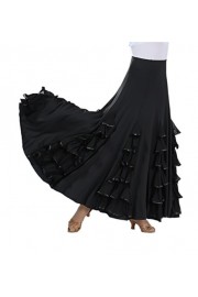 CISMARK Elegant Milk Silk Ballroom Waltz Dancing Long Swing Skirt One Size - Моя внешность - $36.90  ~ 31.69€