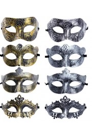 CISMARK Half Masquerades Venetian Masks Costumes Party Accessory - Moj look - $7.99  ~ 6.86€