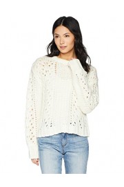 Cable Stitch Women's Chunky Wool Blend Pointelle Sweater - Moj look - $49.50  ~ 42.51€