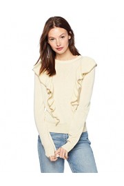 Cable Stitch Women's Ruffle Front Pullover Sweater - My look - $49.50 