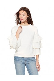 Cable Stitch Women's Tiered Ruffle-Sleeve Sweater - Il mio sguardo - $49.50  ~ 42.51€