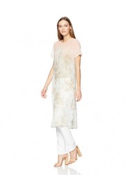 Calvin Klein Women's Short Sleeve Long Printed Tunic, NEC/LAT Ombre, XL - Myファッションスナップ - $89.50  ~ ¥10,073