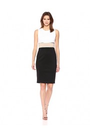 Calvin Klein Women's Sleeveless Color Block Sheath with Metallic Trim Dress - Myファッションスナップ - $134.00  ~ ¥15,081