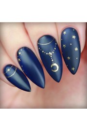 Celestial Navy Blue Nails - Моя внешность - 
