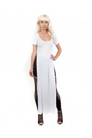 Cemi Ceri Womens Jersey Short Sleeve Side Slit Dress Shirt - Mi look - $9.99  ~ 8.58€