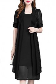 Chiffon Mother of The Bride Dresses with Jacket Knee Length - Moj look - $32.99  ~ 28.33€