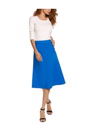 Chigant Womens Office Work Party A Line Flared Midi Lady Long Skirts - O meu olhar - $16.99  ~ 14.59€
