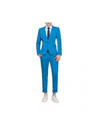 Cloudstyle Men's Suit Single-Breasted One Button Center Vent 2 Pieces Slim Fit Formal Suits - Il mio sguardo - $59.99  ~ 51.52€