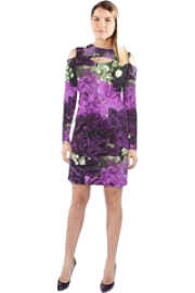 Cold Shoulder Long Sleeve Dress - Catwalk - $37.69  ~ £28.64