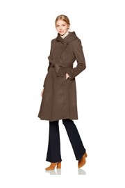Cole Haan Women's Luxury Wool Asymmetrical Coat with Oversized Shawl Collar - My look - $92.14 