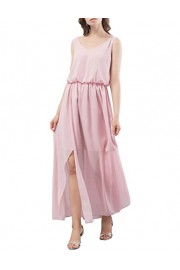 DRESSTELLS Long Bridesmaid Dress V-Neck Chiffon Prom Party Gowns with Side Split - Mój wygląd - $25.99  ~ 22.32€