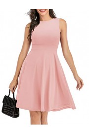 DRESSTELLS Women's Short Casual Sleeveless Dress Boatneck A-Line Dress - Mein aussehen - $49.99  ~ 42.94€