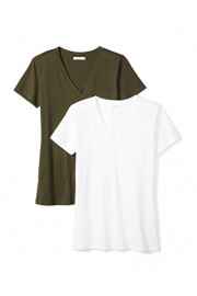 Daily Ritual Women's Lightweight 100% Supima Cotton Short-Sleeve V-Neck T-Shirt, 2-Pack - My look - $20.00 