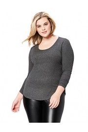 Daily Ritual Women's Plus Size Ribbed Long-Sleeve Scoop Neck Shirt - Moj look - $20.00  ~ 17.18€