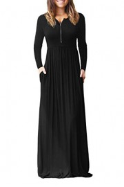Dearlovers Womens High Waist Solid Long Sleeve Maxi Casual Dresses - My时装实拍 - $19.99  ~ ¥133.94