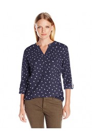 Dockers Women's Convertible Roll-Sleeve Popover Shirt - Myファッションスナップ - $18.24  ~ ¥2,053