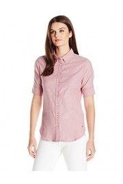Dockers Women's Short Sleeve Button Down Oxford Shirt - O meu olhar - $15.39  ~ 13.22€