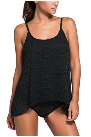 Dokotoo Womens Lace Tankini Top Set with Briefs Swimwear Swimsuit (S-XXL) - Moj look - $59.99  ~ 51.52€