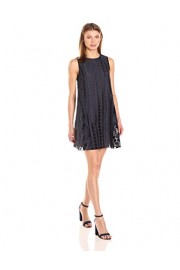Donna Morgan Women's Dot Burnout Jacquard Sleeveless Trapeze Dress - Myファッションスナップ - $40.99  ~ ¥4,613