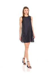 Donna Morgan Women's Dot Burnout Jacquard Sleeveless Trapeze Dress - O meu olhar - $40.99  ~ 35.21€