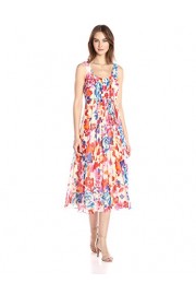 Donna Morgan Women's Pleat Front Chiffon Maxi Dress - Myファッションスナップ - $57.60  ~ ¥6,483