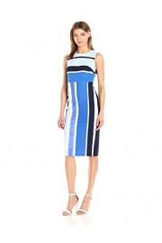 Donna Morgan Women's Sleeveless Striped Sheath Dress - My时装实拍 - $52.99  ~ ¥355.05