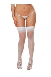 Dreamgirl Women's Plus-Size Thigh-High Stockings with Back Seam - Moj look - $4.25  ~ 27,00kn