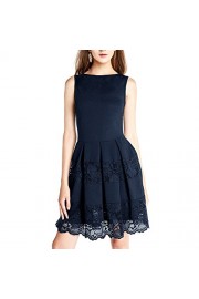 Dressystar Women Sleeveless Cocktail Party Dress Floral Lace Skirt See-Through - Moj look - $49.99  ~ 42.94€