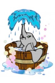 Dumbo taking a bath - My photos - 