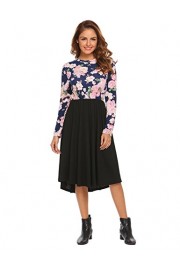 ELESOL Women Long Sleeve Pockets Floral Print Flowly Loose Dress - Моя внешность - $29.98  ~ 25.75€