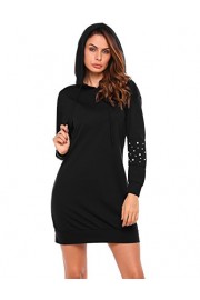 ELESOL Women's Long Sleeve A-Line Casual Hoodie Sweatshirt Dress - O meu olhar - $9.99  ~ 8.58€