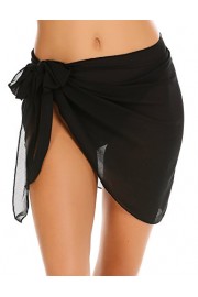 Ekouaer Womens Beach Short Sarong Sheer Chiffon Cover Up Soild Color Swimwear Wrap - Moj look - $6.99  ~ 6.00€
