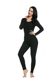 Ekouaer Women's Long Thermal Underwear Fleece Lined Winter Base Layering Set - My时装实拍 - $18.99  ~ ¥127.24